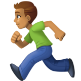 跑步者:中等肤色emoji素材一 160x160像素