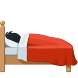 卧床者：中黑肤色emoji素材一 160x160像素