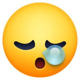 困倦的脸emoji素材一 160x160像素