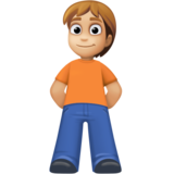 站立者:中浅肤色emoji素材一 160x160像素