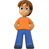 站立者:中等肤色emoji素材一 160x160像素