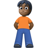 站立者:深色肤色emoji素材一 160x160像素