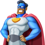 超级英雄:中黑肤色emoji素材一 160x160像素