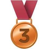 第三名奖章emoji素材一 160x160像素
