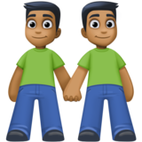 男士牵手:中深色肤色emoji素材一 160x160像素
