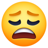 苦恼的脸emoji素材一 160x160像素