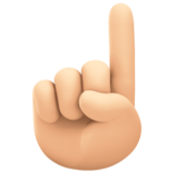 食指向上:浅肤色emoji素材一 160x160像素