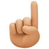 食指向上:中浅肤色emoji素材一 160x160像素