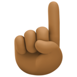 食指向上:中深色肤色emoji素材一 160x160像素