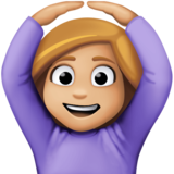 做“好”手势的女人:中等浅肤色emoji素材一 160x160像素