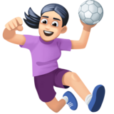 打手球的女人:浅肤色emoji素材一 160x160像素