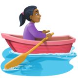女子划艇:中等深色肤色emoji素材一 160x160像素