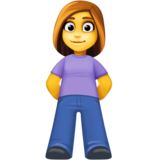 女人站着emoji素材一 160x160像素