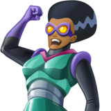 女超级恶棍:中黑肤色emoji素材一 160x160像素