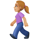 行走的女人:中浅肤色emoji素材一 160x160像素