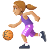 打球的女人:中浅肤色emoji素材一 160x160像素