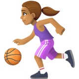 打球的女人:中等肤色emoji素材一 160x160像素