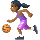 打球的女人:中黑肤色emoji素材一 160x160像素