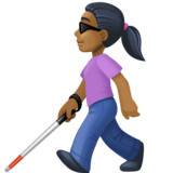 拿拐杖的女人:中深色肤色emoji素材一 160x160像素