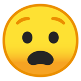 忧虑困惑的脸emoji素材一 160x160像素