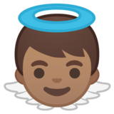 小天使:中等肤色emoji素材一 160x160像素