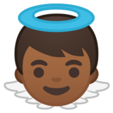 小天使:中黑肤色emoji素材一 160x160像素