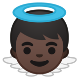 小天使:深色肤色emoji素材一 160x160像素