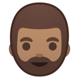 男士:中等肤色,胡须emoji素材一 160x160像素