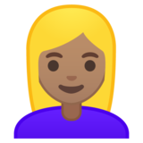 女性:中等肤色,金发emoji素材一 160x160像素