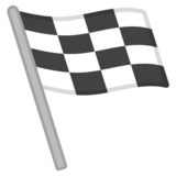 (赛车到达终点时挥动的) 黑白方格旗emoji素材一 160x160像素