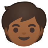儿童:中黑肤色emoji素材一 160x160像素