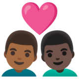 情侣: 男人男人中等-深肤色较深肤色emoji素材一 160x160像素