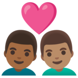 情侣: 男人男人中等-深肤色中等肤色emoji素材一 160x160像素