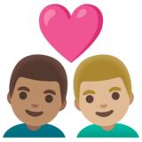 情侣: 男人男人中等肤色中等-浅肤色emoji素材一 160x160像素
