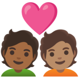 情侣: 成人成人中等-深肤色中等肤色emoji素材一 160x160像素