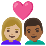 情侣: 女人男人中等-浅肤色中等-深肤色emoji素材一 160x160像素
