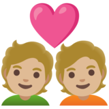 情侣: 中等-浅肤色emoji素材一 160x160像素