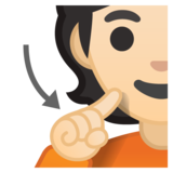 聋人:浅肤色emoji素材一 160x160像素