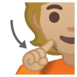 聋人:中浅肤色emoji素材一 160x160像素