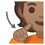 聋人:中等肤色emoji素材一 160x160像素