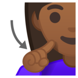 聋哑妇女:中黑肤色emoji素材一 160x160像素