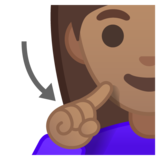 聋哑妇女:中等肤色emoji素材一 160x160像素