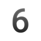 数字6emoji素材一 160x160像素
