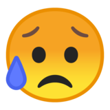 愁眉苦脸的脸emoji素材一 160x160像素