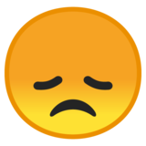 悔恨的脸emoji素材一 160x160像素