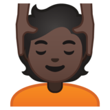 按摩者:深色肤色emoji素材一 160x160像素