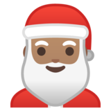 圣诞老人:中等肤色emoji素材一 160x160像素