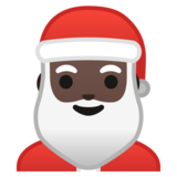 圣诞老人:深色肤色emoji素材一 160x160像素