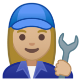 女机械工:中浅肤色emoji素材一 160x160像素