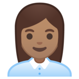 女上班族:中等肤色emoji素材一 160x160像素